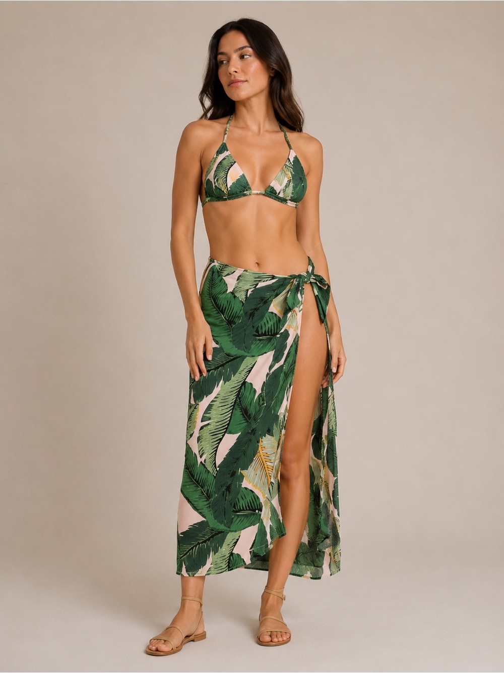 Beach Riot Palm Sarong Cover Up in‎ Pink Palm